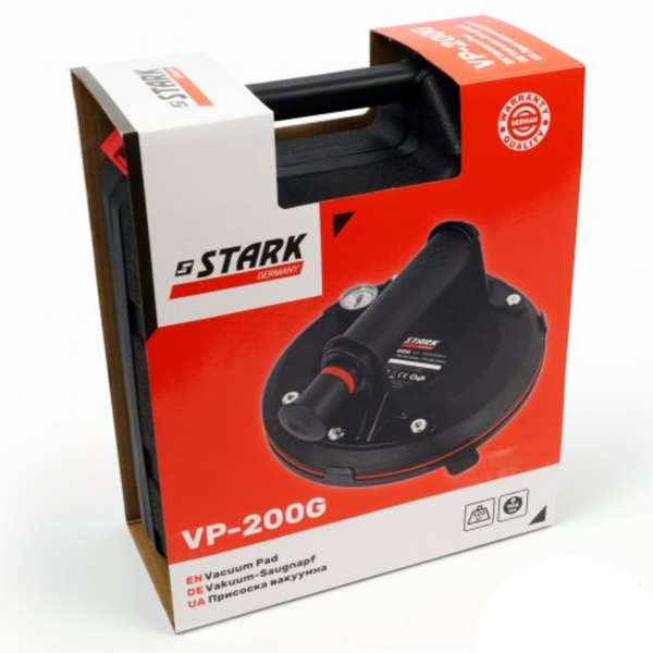 Держатель-присоска для стекла STARK VP-200G (помповый/120кг/200мм/манометр) 180500021 фото
