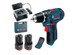 Шурупокрут акумуляторний BOSCH GSR 12V-15 (2акум.12В 2Аг/кейс/набір біт) 060186810G фото