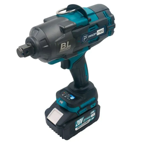 Гайковерт аккумуляторный PROFI-TEC PTW2100BL 007251 (2 аккум. 20 В 8 Ач/зарядное устройство/кейс/2100 Нм/3/4") 007251 фото