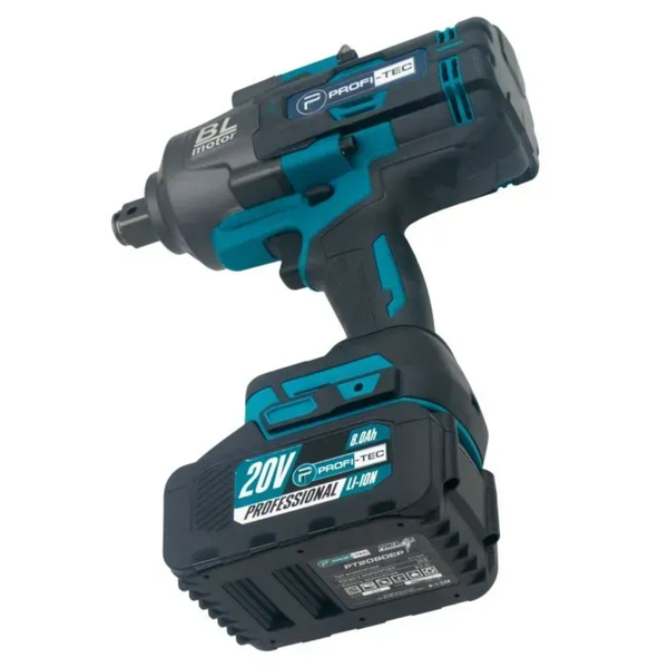 Гайковерт аккумуляторный PROFI-TEC PTW2100BL 007251 (2 аккум. 20 В 8 Ач/зарядное устройство/кейс/2100 Нм/3/4") 007251 фото