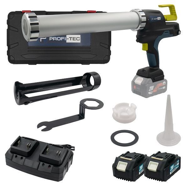 Пістолет для герметику PROFI-TEC PCG20BL 006596 (2акум.20В 4Аг/зарядний/кейс) 006596 фото
