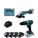 Набір акумуляторний PROFI-TEC Combo set2/1 EXTRA(DHP485BL/DGA36Vi/4акум.18В 5Аг/зарядка/кейс) Combo set2/1 EXTRA фото 11