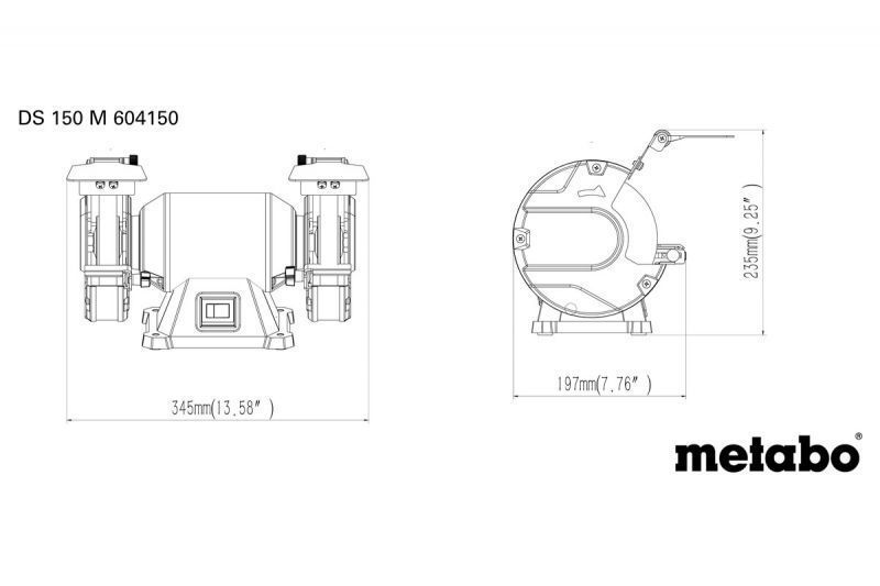Точило METABO DS150M (200Вт/150мм) 604150000 фото