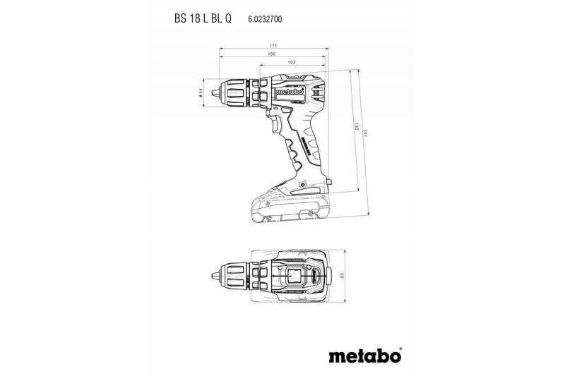 Шуруповерт аккумуляторный METABO BS 18 L BL Q (каркас) BS 18 L BL Q (каркас) 602327890 фото
