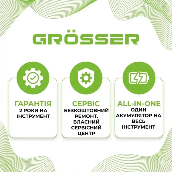 Аккумуляторный триммер GROSSER GBC 261-4 (1 аккумулятор 20 В, 4 А&middot;ч / зарядное устройство) G0324 фото