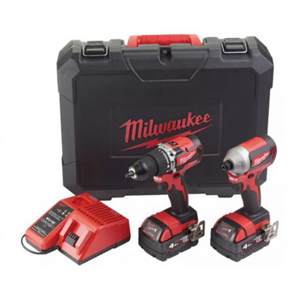 Набір акумуляторний MILWAUKEE M18 CBLPP2A-402C (M18 CBLID/M18 CBLPD/2акум.18В 4Аг/зарядний/кейс) 4933464536 фото
