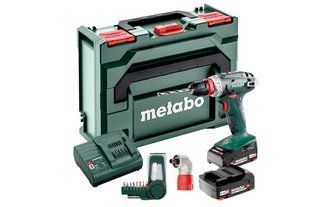 Шуруповерт аккумуляторный METABO BS 18 Quick Set (2акум.18В 2Ач/зарядный/кейс/угловая насадка/биты) 602217870 фото