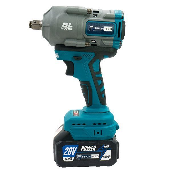 Гайкокрут акумуляторний PROFI-TEC PTW1003BL (2акум.20В 5Аг/зарядний/кейс) 006104 фото